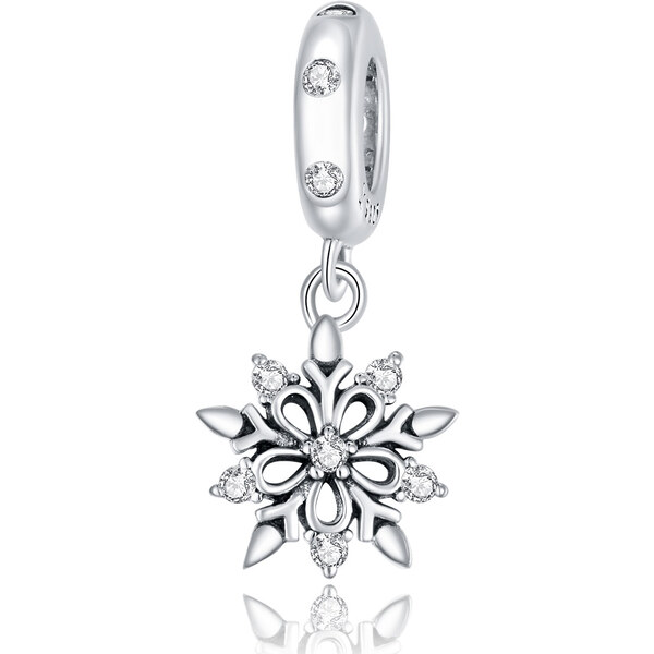 Emporial strieborný visiaci prívesok Krištáľová vločka 55551847