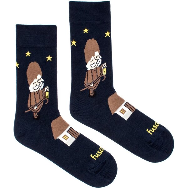 Fusakle ponožky Deduško Večerníček Farba: Tmavá modrá, Veľkosť: 35-38 64346762