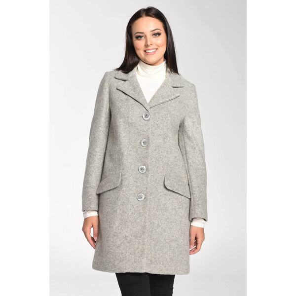 Glara Dámsky rovný vlnený kabát 27996580