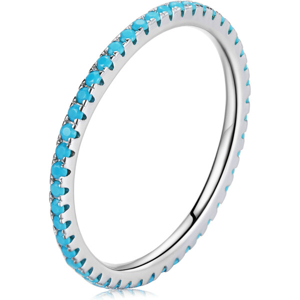 Emporial strieborný prsteň Tyrkysová línia 41510341