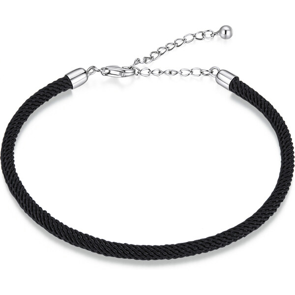 Emporial látkový nastaviteľný náramok na prívesky čierny SCB166-BK 55603931