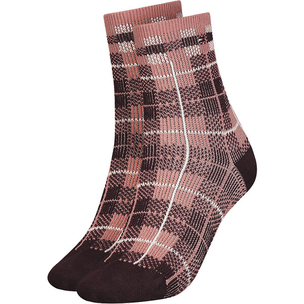 TOMMY HILFIGER - disruptive check brown ponožky 28029472