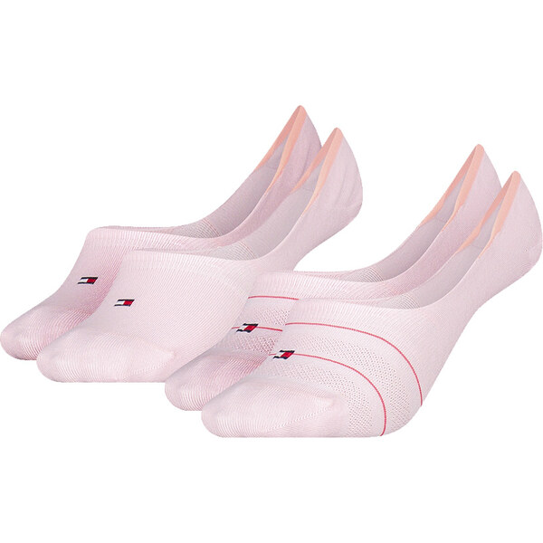 TOMMY HILFIGER - 2PACK pink fine preppy neviditeľné ponožky 28029462