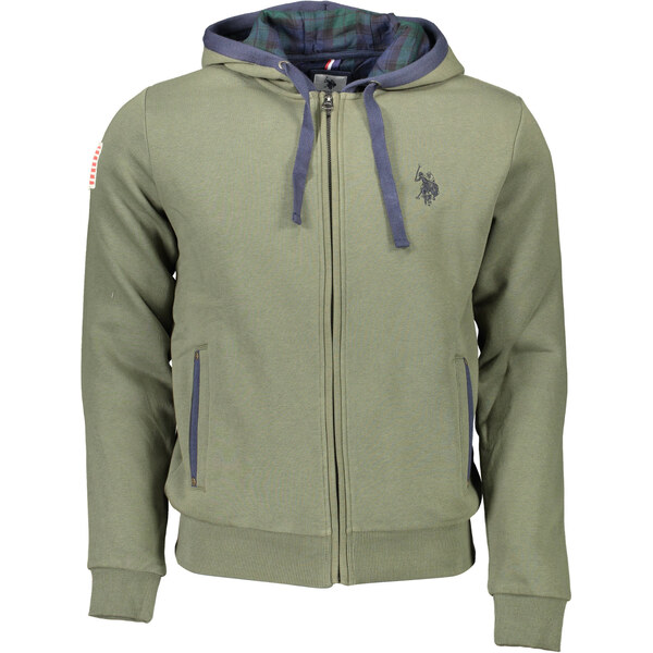 US Polo Assn Zelená pánska mikina US Polo na zips 64709603
