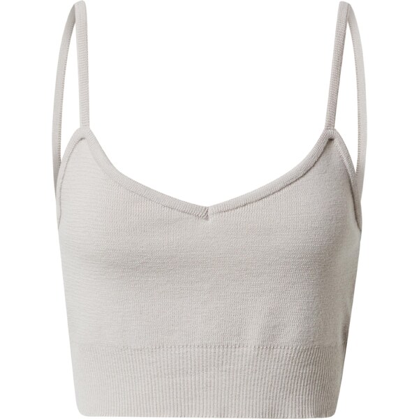 A LOT LESS Vyšívaný top Nala šedobiela 58305949
