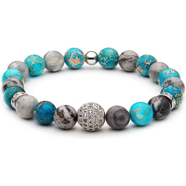 BudNej Minerálny náramok MAGIC BALL z jaspisu a jaspisu regalitu 35942039