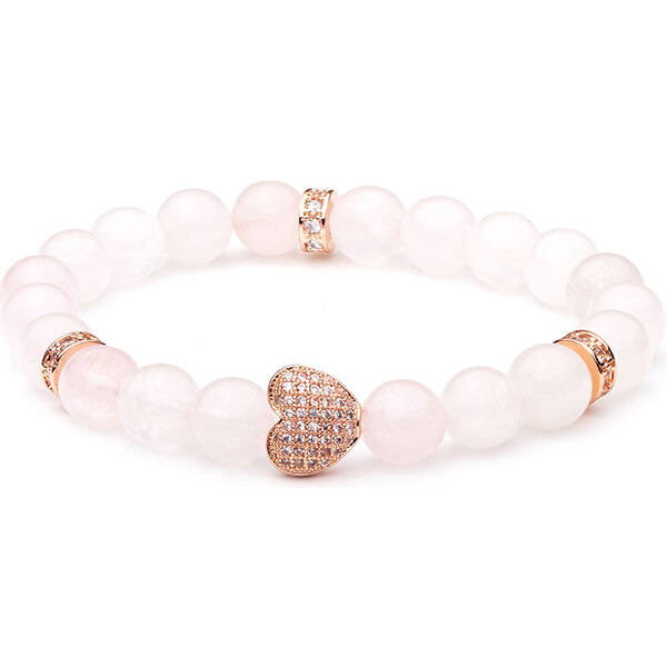 BudNej Minerálny náramok MAGICKÉ SRDCE z ruženínu MN1118 35942046