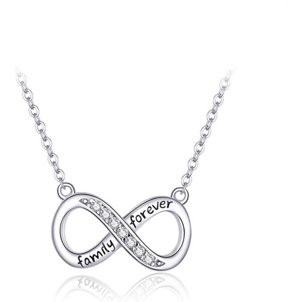 Glory strieborný náhrdelník Nekonečno family forever S1063 14884077