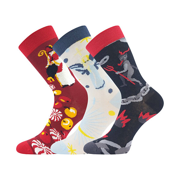 BERTÍK mikulášské ponožky Lonka Mix farieb 20-24 3 páry 28204770