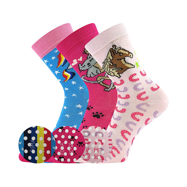 FILIP 04 ABS protišmykové detské ponožky Boma - PODKOVY Mix farieb 35 28204772