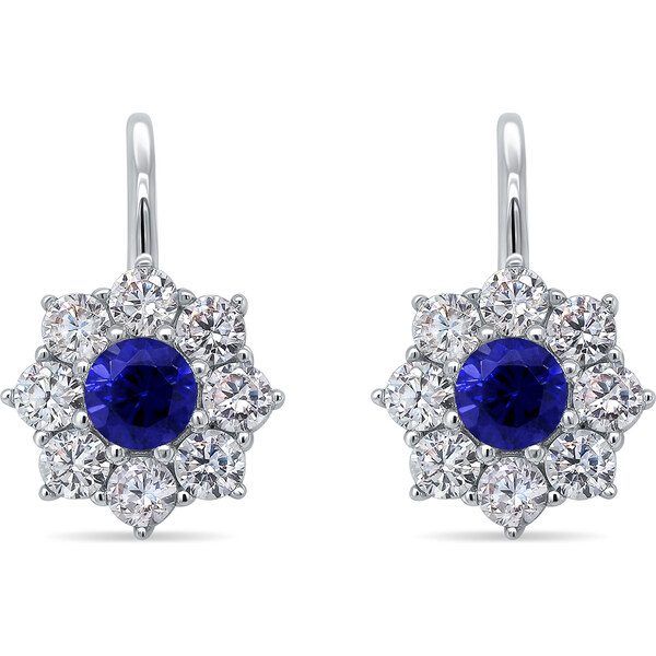 Brilio Silver Strieborné náušnice s čírymi a modrými zirkónmi EA119WB 66590418