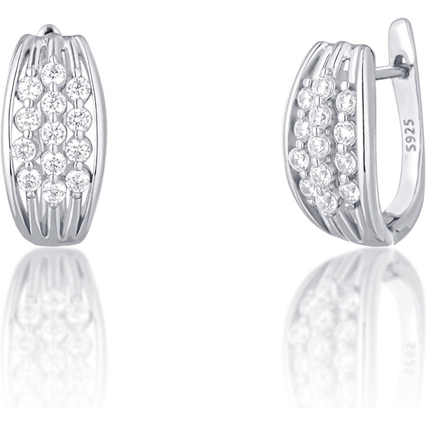 JVD Očarujúce strieborné náušnice so zirkónmi SVLE1046XH2BI00 66585764