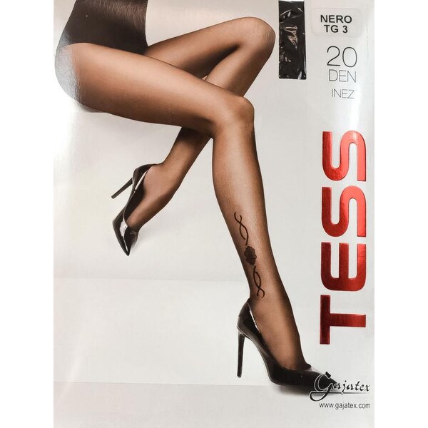 TESS Dámske čierne pančuchy INEZ 28146325