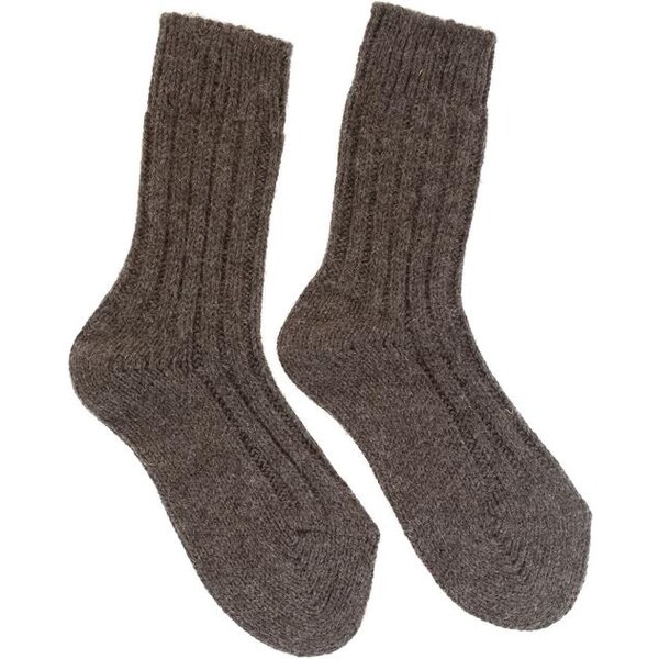 JOHN-C Luxusné hnedé ponožky ALPAKA 28146342