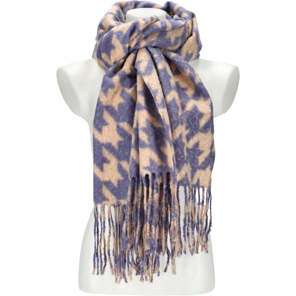 Cashmere Fialový teplý dlhý zimný šál 234x60 cm 28151725