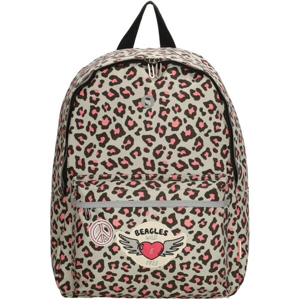 Beagles Béžový vodeodolný batoh do školy „Leo Pink“ 28159689