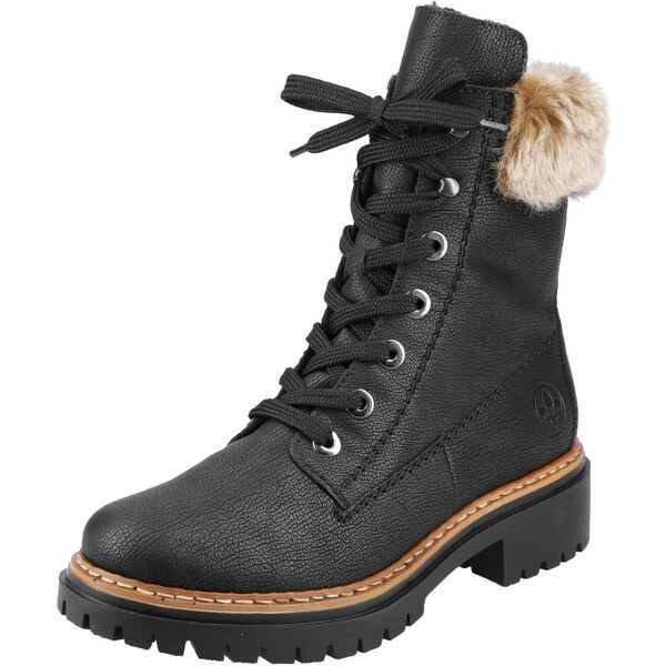 Rieker Šnurovacie členkové čižmy čierna 46162008