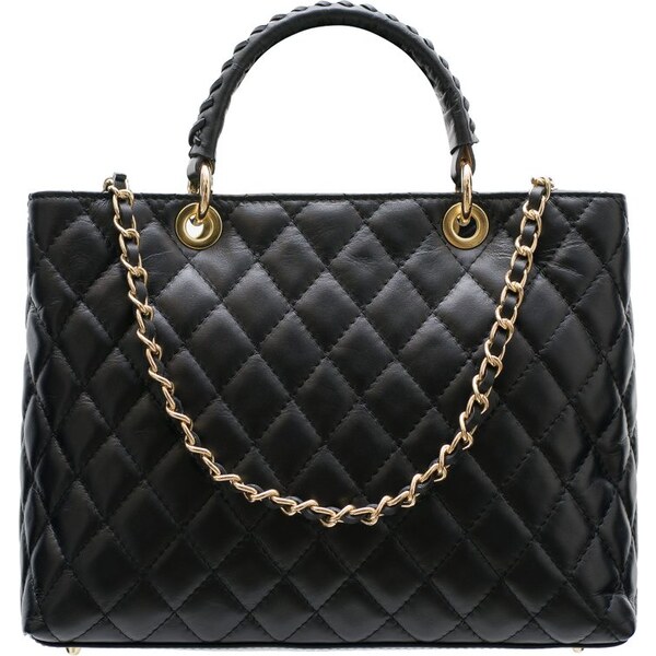 Glamorous by GLAM Kabelka z pravej prešívanej kože čierna 28162442