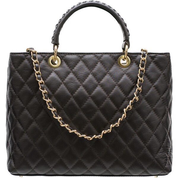 Glamorous by GLAM Kabelka z pravej prešívanej kože tmavo hnedá 28162444