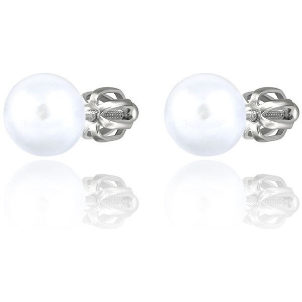 Olivie Strieborné náušnice na skrutku 7mm SHELL PERLY 5411 28209141