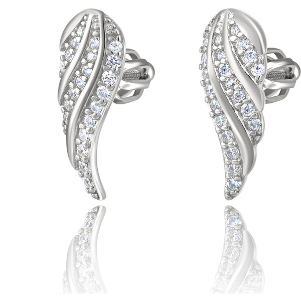 Olivie Strieborné náušnice na skrutku ANJELSKÉ KRÍDLA 5397 28209127