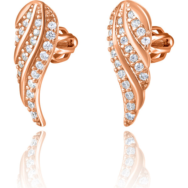 Olivie Strieborné náušnice na skrutku ANJELSKÉ KRÍDLA ROSE 5399 28209129