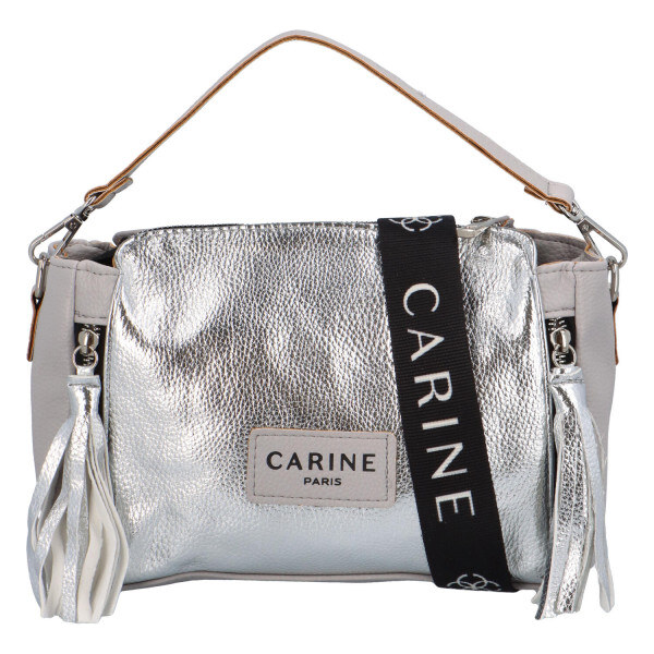 Dámska crossbody kabelka strieborno/sivá - Carine Tervela strieborná 51498036
