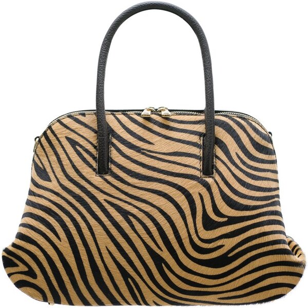 Glamorous by GLAM Kožená kabelka malá s dvojitým zipsom a srsťou 28197319