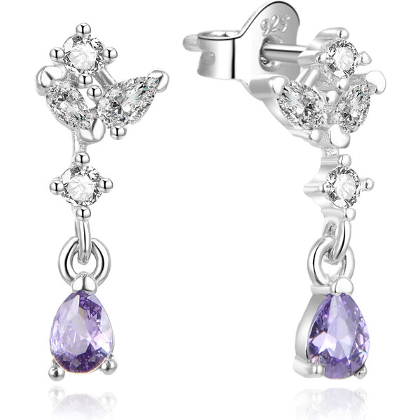 Beneto Jedinečné strieborné náušnice so zirkónmi AGUP2183/AL 66591374