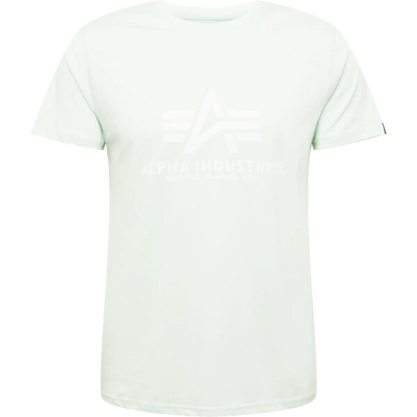 ALPHA INDUSTRIES Tričko mätová / biela 31375488