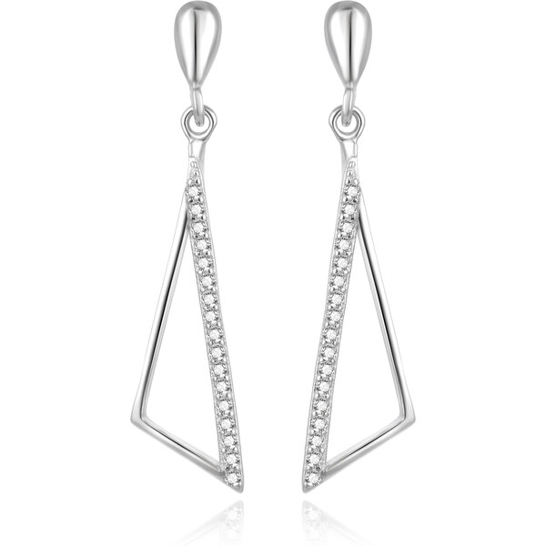 Beneto Luxusné strieborné náušnice s čírymi zirkónmi AGUP2361L 66594959