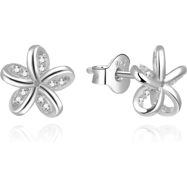 Beneto Jemné kvietkové náušnice so zirkónmi AGUP2325L 66583680
