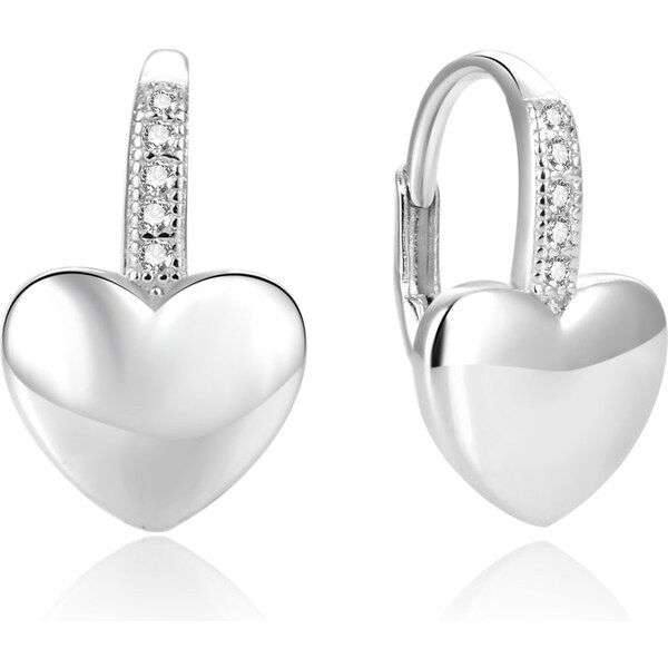 Beneto Srdiečkové strieborné náušnice AGUC1775 66578225