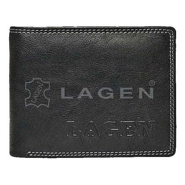 Pánska kožená peňaženka LAGEN 614787 čierna 28213362
