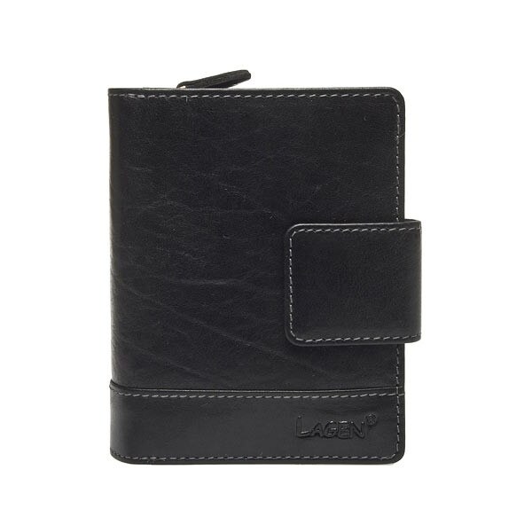 Dámska kožená peňaženka LAGEN 2077/T čierna 28213375