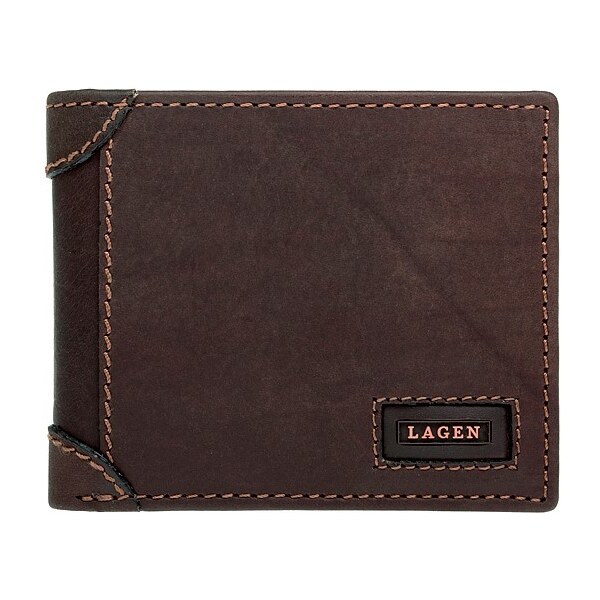 Pánska kožená peňaženka LAGEN LG-1123 hnedá 28213440