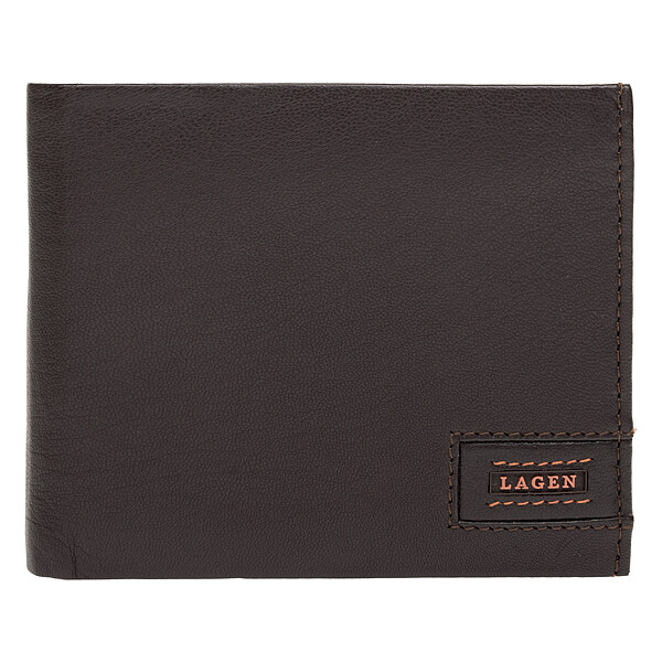 Pánska kožená peňaženka LAGEN LG-1126 hnedo-oranžová 28213438