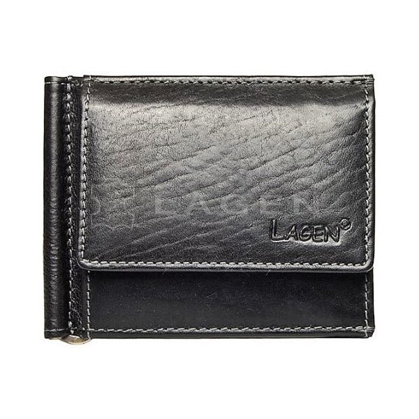 Pánska kožená peňaženka dolárovka LAGEN 1999/T čierna 28213536