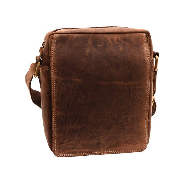 Mercucio Pánske kožené crossbody tmavohnedý hunter Z 250589 28213547