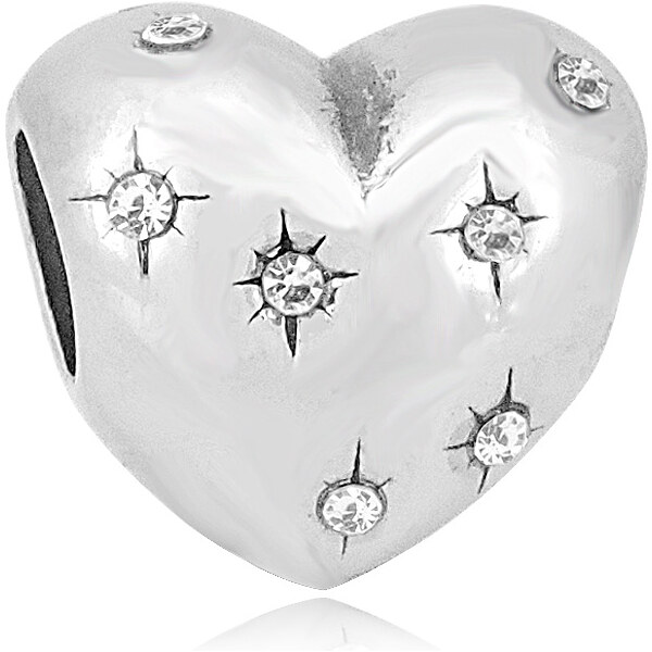 Lindas Jewelry Prívesok Srdce plné hviezd chirurgická oceľ IP028 64289474