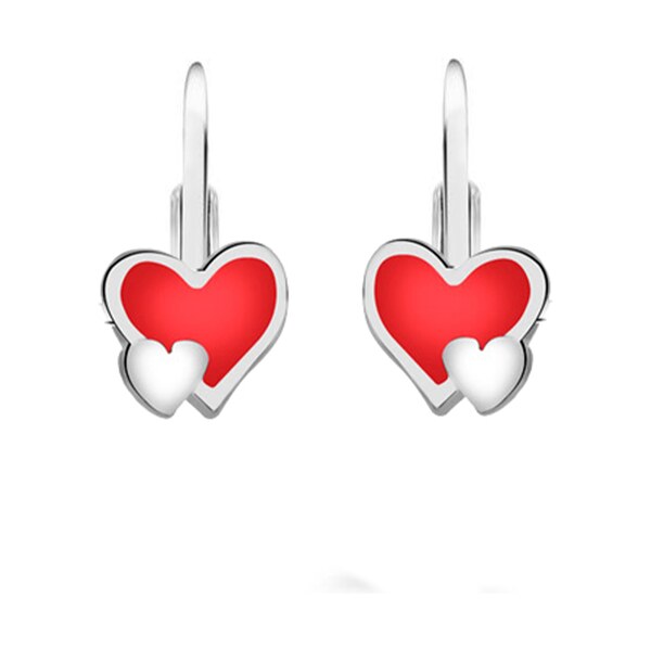 Ligot Detské strieborné náušnice srdiečka 46720256