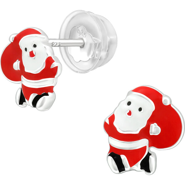 Olivie Strieborné náušnice SANTA CLAUS 5420 28403148