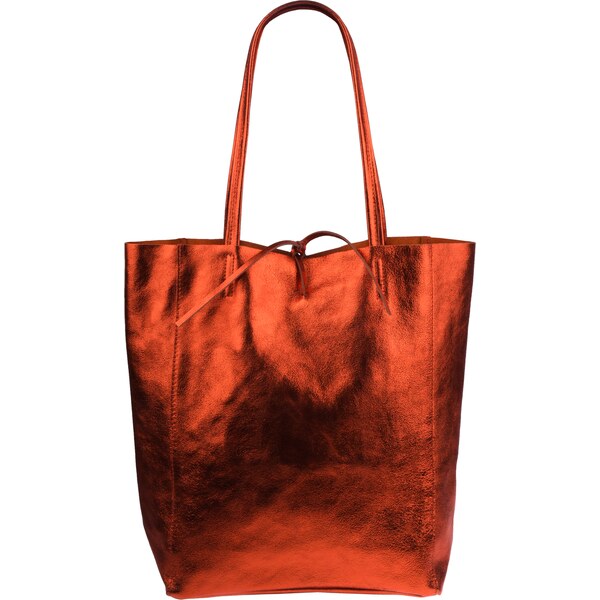 Oranžová kožená talianska kabelka Annalisa Arancio Lucida NovaKabelka 28263553