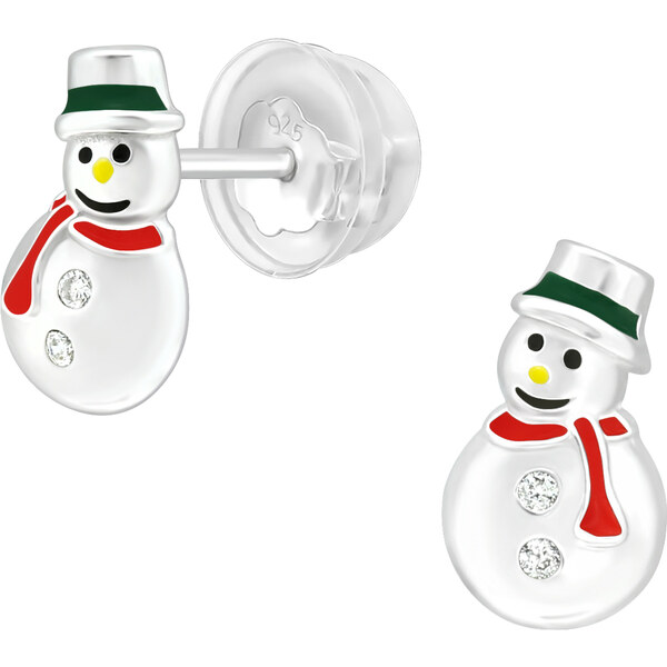 Olivie Strieborné náušnice SNEHULÁK 5423 28403151