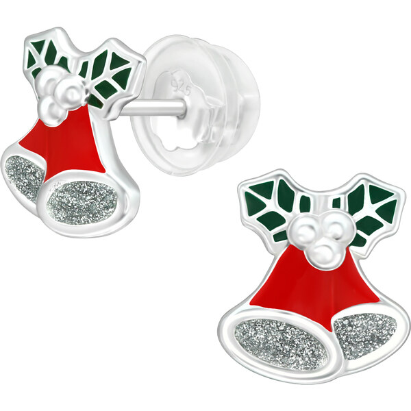 Olivie Strieborné náušnice VIANOČNÉ ZVONČEKY 5426 28403154