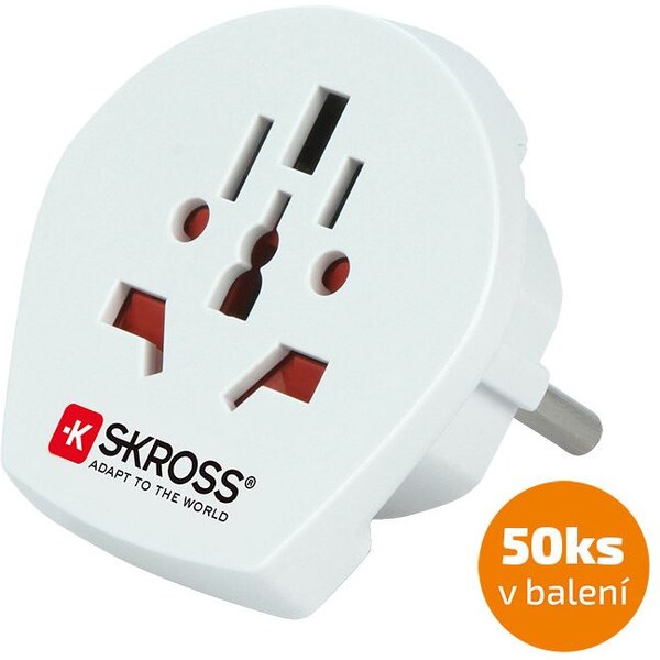 SKROSS cestovný adaptér pro cizince v ČR, 50-pack 62192194