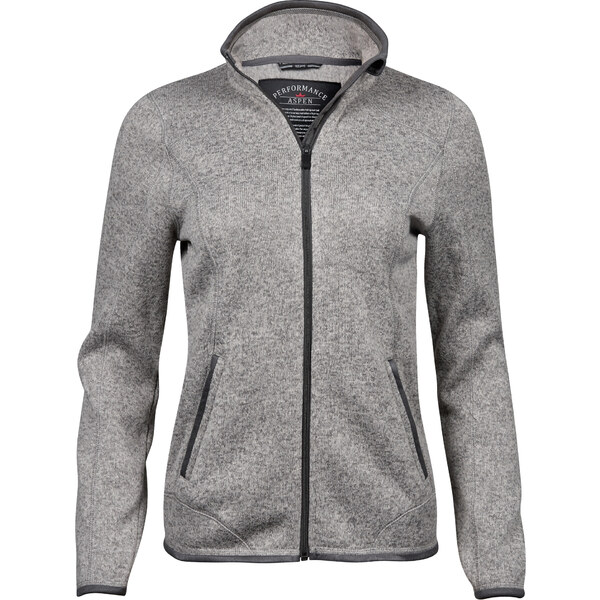 TEE JAYS Dámská pletená fleecová bunda na zip se stojáčkem 64506308