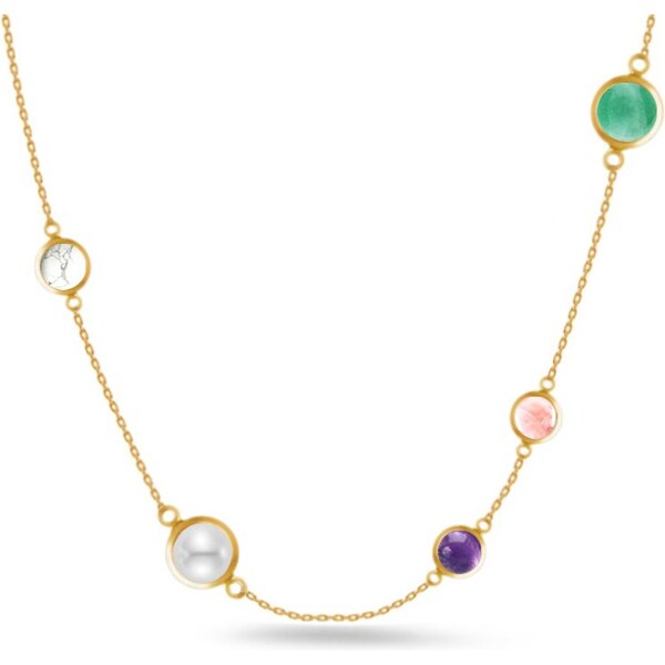 SWAROVSKI Elements Swarovski e. zlatý náhrdelník Pearly sen6022 28295847