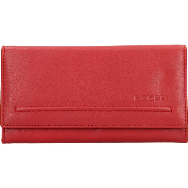 Dámska kožená peňaženka LAGEN červená V-25/E 28298014