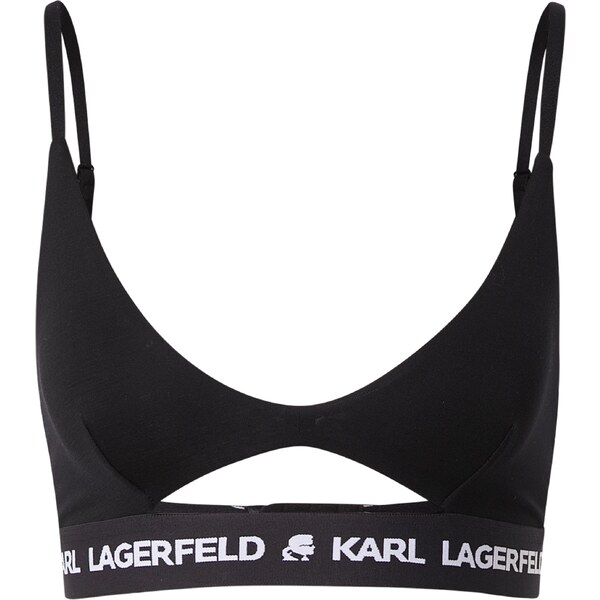 Karl Lagerfeld Podprsenka Peephole čierna / biela 28536228